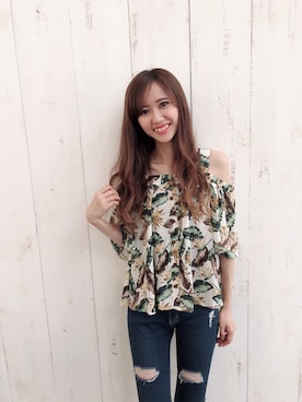 「one way（ワンウェイ）のアイテム（パンツ）」を使った、onewayさん（レディース・164cm）の夏コーディネート