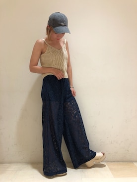 「one way（ワンウェイ）のアイテム（パンツ）」を使った、onewayさん（レディース・160cm）の夏コーディネート