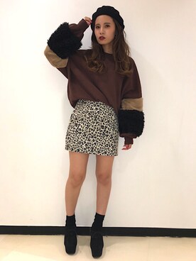 「one way（ワンウェイ）のアイテム（スウェット）」を使った、onewayさん（レディース・160cm）の秋コーディネート