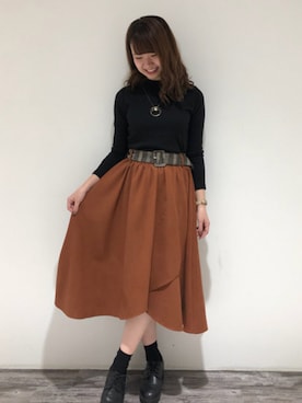 「one way（ワンウェイ）のアイテム」を使った、onewayさん（レディース・160cm）の秋コーディネート