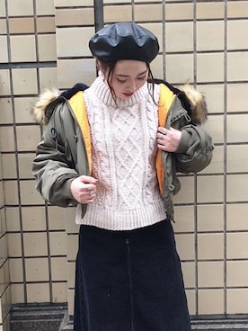 「one way（ワンウェイ）のアイテム（その他アウター）」を使った、onewayさん（レディース・160cm）の冬コーディネート