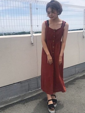 「one way（ワンウェイ）のアイテム」を使った、onewayさん（レディース・158cm）の夏コーディネート