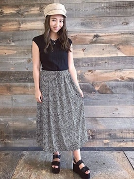 「one way（ワンウェイ）のアイテム」を使った、onewayさん（レディース・158cm）の夏コーディネート