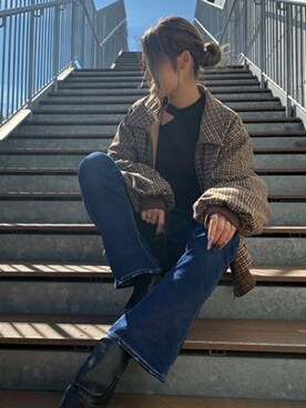 「one way（ワンウェイ）のアイテム（その他アウター）」を使った、onewayさん（レディース・160cm）の秋コーディネート