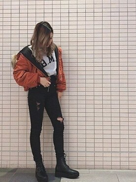 「one way（ワンウェイ）のアイテム（その他アウター）」を使った、onewayさん（レディース・160cm）の冬コーディネート