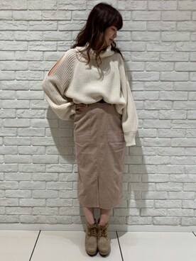 「#ガーリー」｜onewayさん（レディース・160cm）の冬コーディネート