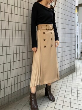 「one way（ワンウェイ）のアイテム（トップス）」を使った、onewayさん（レディース・160cm）の冬コーディネート