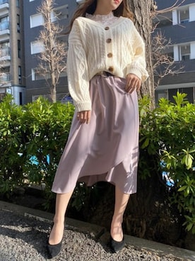 「one way（ワンウェイ）のアイテム」を使った、onewayさん（レディース・153cm）の冬コーディネート