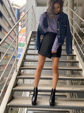 「one way（ワンウェイ）のアイテム（デニムジャケット）」を使った、onewayさん（レディース・164cm）の春コーディネート