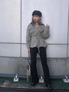 「one way（ワンウェイ）のアイテム」を使った、onewayさん（レディース・155cm）の春コーディネート