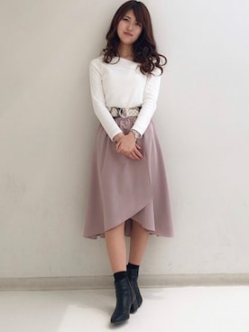 「one way（ワンウェイ）のアイテム（トップス）」を使った、onewayさん（レディース・160cm）の春コーディネート