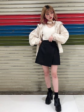 「one way（ワンウェイ）のアイテム（マウンテンパーカー）」を使った、onewayさん（レディース・157cm）の春コーディネート