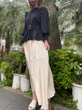 「one way（ワンウェイ）のアイテム（トップス）」を使った、onewayさん（レディース・157cm）の春コーディネート