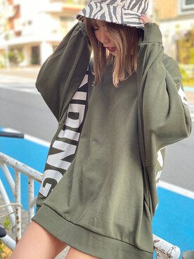 「one way（ワンウェイ）のアイテム（帽子）」を使った、onewayさん（レディース・156cm）の春コーディネート