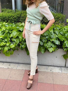 「one way（ワンウェイ）のアイテム（サンダル）」を使った、onewayさん（レディース・160cm）の春コーディネート
