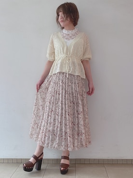 「one way（ワンウェイ）のアイテム（サンダル）」を使った、onewayさん（レディース・162cm）の春コーディネート