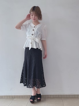 「one way（ワンウェイ）のアイテム（トップス）」を使った、onewayさん（レディース・162cm）の春コーディネート