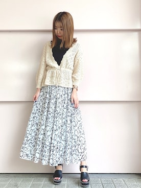 「one way（ワンウェイ）のアイテム（サンダル）」を使った、onewayさん（レディース・160cm）の春コーディネート