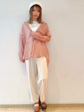 「one way（ワンウェイ）のアイテム（サンダル）」を使った、onewayさん（レディース・160cm）の春コーディネート