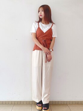 「one way（ワンウェイ）のアイテム（その他パンツ）」を使った、onewayさん（レディース・160cm）の夏コーディネート