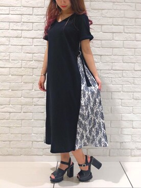 「one way（ワンウェイ）のアイテム（サンダル）」を使った、onewayさん（レディース・160cm）の夏コーディネート