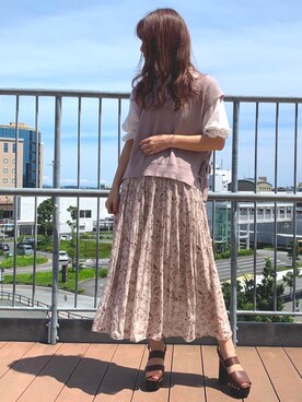 「one way（ワンウェイ）のアイテム（サンダル）」を使った、onewayさん（レディース・160cm）の夏コーディネート