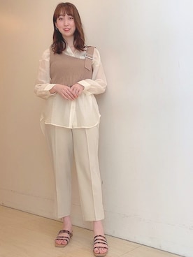 「one way（ワンウェイ）のアイテム（パンツ）」を使った、onewayさん（レディース・160cm）の夏コーディネート