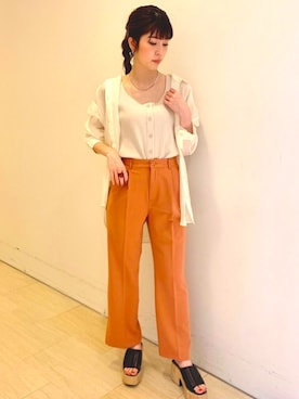 「one way（ワンウェイ）のアイテム（サンダル）」を使った、onewayさん（レディース・160cm）の夏コーディネート