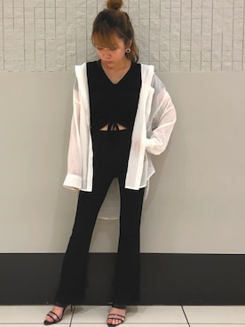 「one way（ワンウェイ）のアイテム（パンツ）」を使った、onewayさん（レディース・160cm）の夏コーディネート