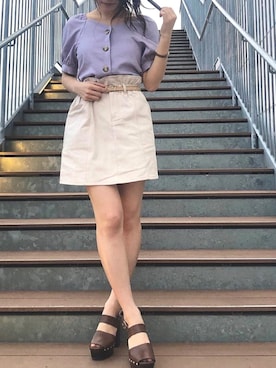 「one way（ワンウェイ）のアイテム（サンダル）」を使った、onewayさん（レディース・160cm）の夏コーディネート