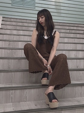 「one way（ワンウェイ）のアイテム（その他パンツ）」を使った、onewayさん（レディース・160cm）の夏コーディネート