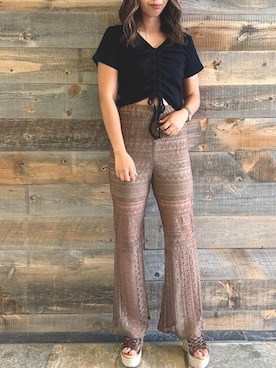 「one way（ワンウェイ）のアイテム（パンツ）」を使った、onewayさん（レディース・160cm）の夏コーディネート