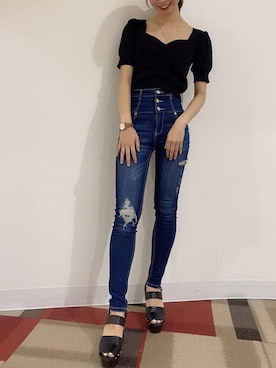 「one way（ワンウェイ）のアイテム（サンダル）」を使った、onewayさん（レディース・160cm）の夏コーディネート