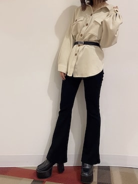 「one way（ワンウェイ）のアイテム（その他パンツ）」を使った、onewayさん（レディース・160cm）の秋コーディネート