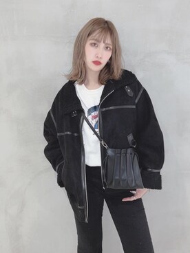 「one way（ワンウェイ）のアイテム（その他アウター）」を使った、onewayさん（レディース・160cm）の秋コーディネート