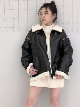 「one way（ワンウェイ）のアイテム（その他アウター）」を使った、onewayさん（レディース・160cm）の冬コーディネート