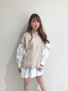 「one way（ワンウェイ）のアイテム（トップス）」を使った、onewayさん（レディース・160cm）の冬コーディネート