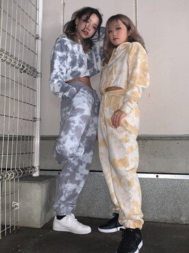 「one way（ワンウェイ）のアイテム（スウェットパンツ）」を使った、onewayさん（レディース・160cm）の冬コーディネート