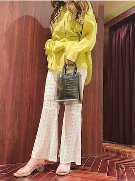 「NOMAE（ノーマエ）のアイテム（パンツ）」を使った、onewayさん（レディース・160cm）の春コーディネート