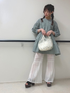 「アイテム（エコバッグ/サブバッグ）」を使った、onewayさん（レディース・151cm）の春コーディネート