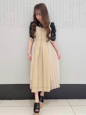 「one way（ワンウェイ）のアイテム」を使った、onewayさん（レディース・153cm）の春コーディネート