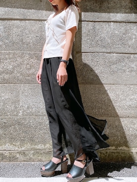 「one way（ワンウェイ）のアイテム（トップス）」を使った、onewayさん（レディース・156cm）の春コーディネート