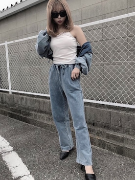 「one way（ワンウェイ）のアイテム（スウェットパンツ）」を使った、onewayさん（レディース・156cm）の春コーディネート