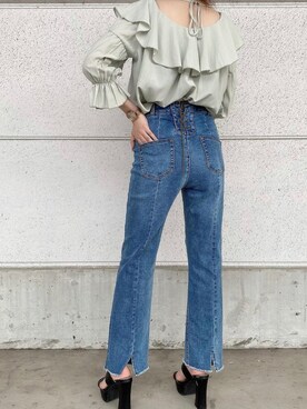 「NOMAE」｜「アイテム（パンツ）」を使った、onewayさん（レディース・164cm）の春コーディネート