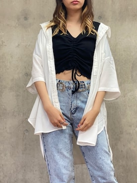 「one way（ワンウェイ）のアイテム（トップス）」を使った、onewayさん（レディース・158cm）の春コーディネート