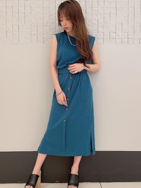 「one way（ワンウェイ）のアイテム」を使った、onewayさん（レディース・153cm）の夏コーディネート