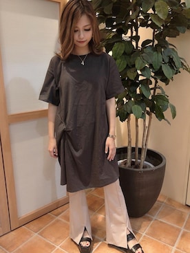 「one way（ワンウェイ）のアイテム（その他パンツ）」を使った、onewayさん（レディース・158cm）の夏コーディネート