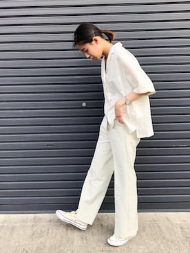 「CONVERSE（コンバース）のconverse（コンバース） ALL STAR OX（オールスターOX）（スニーカー）」を使った、Comakiさん（レディース・158cm）の春コーディネート