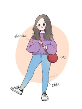 「HOWL（ハウル）のアイテム」を使った、Miyaさん（レディース・160cm）の冬コーディネート