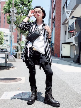 「BUSCEMI（ブシェミ）のアイテム」を使った、AZMAXXXさん（メンズ・174cm）の夏コーディネート